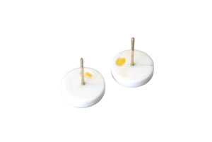 CHANEL シャネル ラウンド ココマーク チェーン ピアス ホワイト ゴールド ロゴ 2g アクセサリー ジュエリー 小物 美品 中古 4c076564