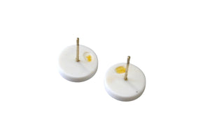 CHANEL シャネル ラウンド ココマーク チェーン ピアス ホワイト ゴールド ロゴ 2g アクセサリー ジュエリー 小物 美品 中古 4c076564
