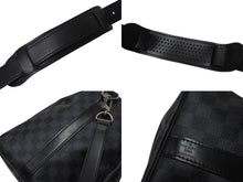 Load image into Gallery viewer, LOUISVUITTON ルイヴィトン キーポルバンドリエール45 ボストンバッグ N41418 ダミエグラフィット ブラック 美品 中古 4c076503