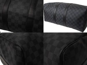 LOUISVUITTON ルイヴィトン キーポルバンドリエール45 ボストンバッグ N41418 ダミエグラフィット ブラック 美品 中古 4c076503