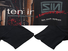 画像をギャラリービューアに読み込む, VINTAGE ヴィンテージ 90&#39;s SIN Ten Inch Spikes ナインインチネイルズサンプリング Tシャツ サイズXL ブラック 古着 美品 中古 4c075767 
