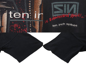VINTAGE ヴィンテージ 90's SIN Ten Inch Spikes ナインインチネイルズサンプリング Tシャツ サイズXL ブラック 古着 美品 中古 4c075767 