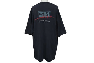 VINTAGE ヴィンテージ 90's SIN Ten Inch Spikes ナインインチネイルズサンプリング Tシャツ サイズXL ブラック 古着 美品 中古 4c075767 