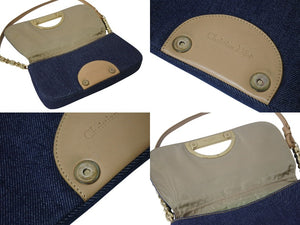 Christian Dior クリスチャンディオール ワンショルダーバッグ MA1929 デニム レザー インディゴブルー ゴールド金具 美品 中古 4c076638