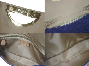 Christian Dior クリスチャンディオール ワンショルダーバッグ MA1929 デニム レザー インディゴブルー ゴールド金具 美品 中古 4c076638