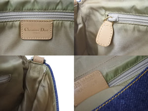 Christian Dior クリスチャンディオール ワンショルダーバッグ MA1929 デニム レザー インディゴブルー ゴールド金具 美品 中古 4c076638