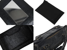 Load image into Gallery viewer, BALENCIAGA バレンシアガ シティ 2WAYハンドバッグ ワンショルダーバッグ 103208 ブラック レザー アンティークゴールド 美品 中古 4c076640
