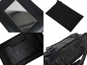BALENCIAGA バレンシアガ シティ 2WAYハンドバッグ ワンショルダーバッグ 103208 ブラック レザー アンティークゴールド 美品 中古 4c076640