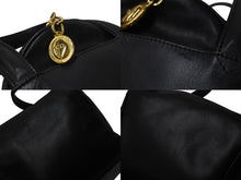 Load image into Gallery viewer, CHRISTIAN DIOR クリスチャンディオール ハンドバッグ ロゴ チャーム イタリア製 レザー ブラック ゴールド金具 美品 中古 4c076641