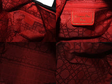 Load image into Gallery viewer, CHRISTIAN DIOR クリスチャンディオール ハンドバッグ ロゴ チャーム イタリア製 レザー ブラック ゴールド金具 美品 中古 4c076641