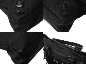 BALENCIAGA バレンシアガ ザ ファースト 2WAY ハンドバッグ ショルダーバッグ 10周年記念 103208 ブラック 美品 中古 4c076642
