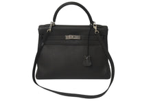 Load image into Gallery viewer, HERMES エルメス ケリー32 内縫い ヴェールグリス □F刻印 トリヨンクレマンス シルバー金具 ハンドバッグ 2WAY 中古 4c076670