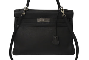HERMES エルメス ケリー32 内縫い ヴェールグリス □F刻印 トリヨンクレマンス シルバー金具 ハンドバッグ 2WAY 中古 4c076670