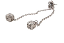 Load image into Gallery viewer, CHROME HEARTS クロムハーツ DICE DBL ダブルダイス ドロップピアス 片耳 シルバー925 重量約10.0g 美品 中古 4c076675