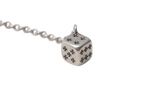 CHROME HEARTS クロムハーツ DICE DBL ダブルダイス ドロップピアス 片耳 シルバー925 重量約10.0g 美品 中古 4c076675
