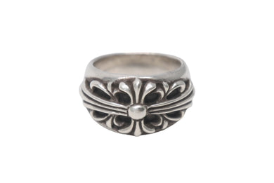 極美品 CHROME HEARTS クロムハーツ フローラルクロス リング 指輪 サイズ16号 重量約16.9g シルバー925 中古 4c076676