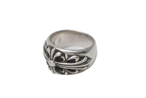 極美品 CHROME HEARTS クロムハーツ フローラルクロス リング 指輪 サイズ16号 重量約16.9g シルバー925 中古 4c076676
