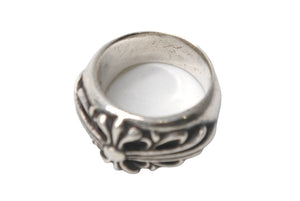 CHROME HEARTS クロムハーツ フローラルクロス リング 指輪 サイズ19号 重量約20.2g シルバー925 美品 中古 4c076684