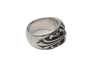 CHROME HEARTS クロムハーツ フローラルクロス リング 指輪 サイズ19号 重量約20.2g シルバー925 美品 中古 4c076684