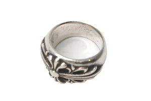 CHROME HEARTS クロムハーツ フローラルクロス リング 指輪 サイズ19号 重量約20.2g シルバー925 美品 中古 4c076684