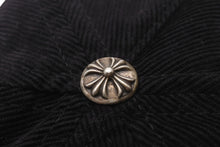 画像をギャラリービューアに読み込む, CHROME HEARTS クロムハーツ ヴァインダガー刺繍 クロスボール付き コーデュロイ トラッカー キャップ ブラック 美品 中古 4c076689