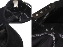 画像をギャラリービューアに読み込む, CHROME HEARTS クロムハーツ ヴァインダガー刺繍 クロスボール付き コーデュロイ トラッカー キャップ ブラック 美品 中古 4c076689