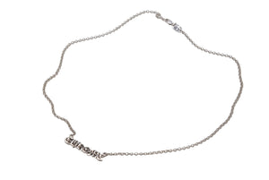 CHROME HEARTS クロムハーツ NKLC CHAIN CHROME STD ROLL CHAIN レター ロールチェーン ネックレス SV925 重量約6.3g インボイス付き 美品 中古 4c076691