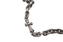 画像をギャラリービューアに読み込む, 極美品 CHROME HEARTS クロムハーツ PAPER CHAIN NECKLACE ペーパーチェーン ベイビーファットクロス ネックレス 18インチ 32.3g シルバ−925 中古 4c076692