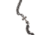 画像をギャラリービューアに読み込む, 極美品 CHROME HEARTS クロムハーツ PAPER CHAIN NECKLACE ペーパーチェーン ベイビーファットクロス ネックレス 18インチ 32.3g シルバ−925 中古 4c076692