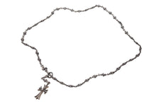 Load image into Gallery viewer, CHROME HEARTS Chrome Hearts Tiny Fat Cross Tiny E CH Plus Rosary Choke Chain Necklace, 38.5g, Excellent Condition, Pre-owned, Item Number: 4c076694 