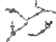 Load image into Gallery viewer, CHROME HEARTS Chrome Hearts Tiny Fat Cross Tiny E CH Plus Rosary Choke Chain Necklace, 38.5g, Excellent Condition, Pre-owned, Item Number: 4c076694 