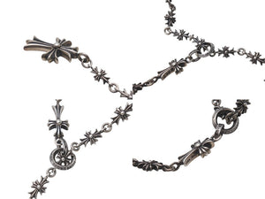 CHROME HEARTS Chrome Hearts Tiny Fat Cross Tiny E CH Plus Rosary Choke Chain Necklace, 38.5g, Excellent Condition, Pre-owned, Item Number: 4c076694 
