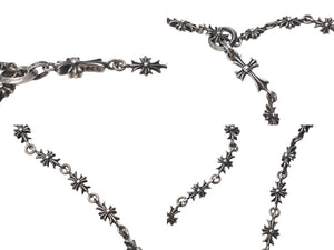 CHROME HEARTS Chrome Hearts Tiny Fat Cross Tiny E CH Plus Rosary Choke Chain Necklace, 38.5g, Excellent Condition, Pre-owned, Item Number: 4c076694 