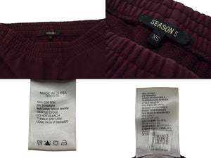 YEEZY SEASON5 CALABASAS ADIDAS イージー アディダス 17AW トラックパンツ スウェットパンツ KANYE WEST カニエ ウェスト ボルドー XS 良品 中古 4c076697 