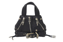 Load image into Gallery viewer, 新品未使用 CHROME HEARTS クロムハーツ JJ DEAN MINI JJディーン ミニ ハンドバッグ ライダース ブラック レザー シルバ−925 中古 4c076709