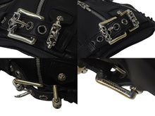 Load image into Gallery viewer, 新品未使用 CHROME HEARTS クロムハーツ JJ DEAN MINI JJディーン ミニ ハンドバッグ ライダース ブラック レザー シルバ−925 中古 4c076709