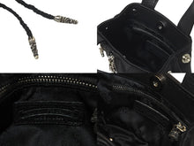 Load image into Gallery viewer, 新品未使用 CHROME HEARTS クロムハーツ JJ DEAN MINI JJディーン ミニ ハンドバッグ ライダース ブラック レザー シルバ−925 中古 4c076709