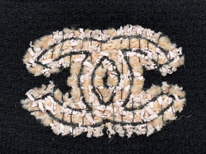 極美品 CHANEL シャネル SS23 CC Logo Beanie CCロゴ ビーニー AA8603 カシミヤ ココマーク ブラック ジェニー着用モデル 中古 4b007698