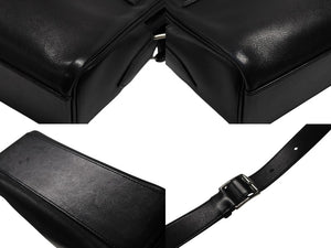 HERMES エルメス ショルダーバッグ ケリーメッセンジャーバッグ エバーグレイン ブラック シルバー金具 W刻印 美品 中古 4b007805