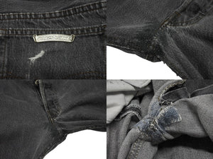 新品同様 CHROME HEARTS クロムハーツ LEVI'S 501 デニムパンツ クロスボールボタン ブラック サイズ34 中古 4b008053