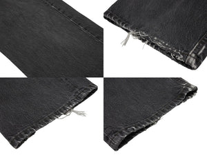 新品同様 CHROME HEARTS クロムハーツ LEVI'S 501 デニムパンツ クロスボールボタン ブラック サイズ34 中古 4b008053