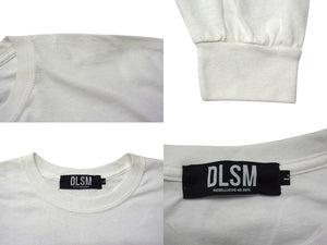 極美品 DUALISM デュアリズム NOT ANTI SNS 長袖Ｔシャツ ホワイト DLSM フォロワー1万人記念 コットン プリント サイズL 中古 4b000895