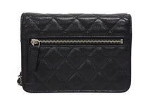 画像をギャラリービューアに読み込む, 極美品 CHANEL シャネル チェーンウォレット 財布 AP1649 30番台 ココマーク キャビアスキン キルティング シルバー金具 中古 4b009802