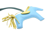 Load image into Gallery viewer, HERMES エルメス ロデオチャームMM バッグチャーム アニューロ クリノラン セレスト ライム マラカイト 美品 中古 4b009827