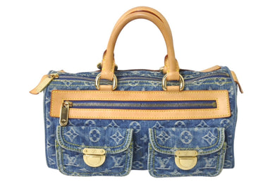 LOUIS VUITTON ルイヴィトン ネオスピーディ ハンドバッグ M95019 モノグラムデニム ゴールド金具 美品 中古 4c076247