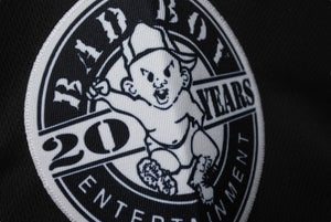 極美品 BadBoy Entertainment バッドボーイエンターテイメント ベースボールシャツ 20周年記念 Biggieモデル ポリエステル ブラック サイズXXXL 中古 4b004855