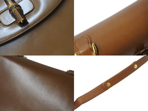 GUCCI グッチ バンブー 2WAYバッグ 000・01・0633 レザー ブラウン イタリア製 ゴールド金具 美品 中古 4b002672