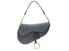 Load image into Gallery viewer, 極美品 Christian Dior クリスチャンディオール サドルバッグ ワンショルダーバッグ トロッター ネイビー ガリアーノ期 中古 4b005672