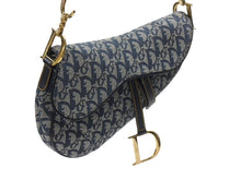 Load image into Gallery viewer, 極美品 Christian Dior クリスチャンディオール サドルバッグ ワンショルダーバッグ トロッター ネイビー ガリアーノ期 中古 4b005672