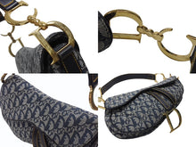 Load image into Gallery viewer, 極美品 Christian Dior クリスチャンディオール サドルバッグ ワンショルダーバッグ トロッター ネイビー ガリアーノ期 中古 4b005672